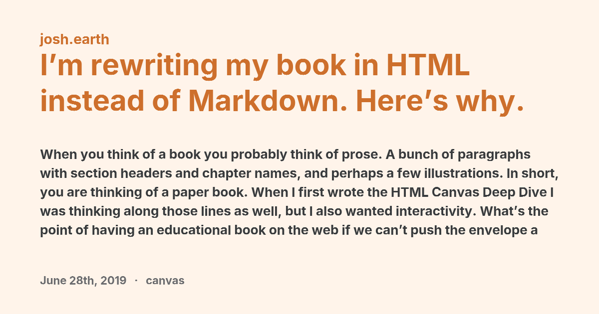 https://joshondesign.com/2019/06/28/markdown_vs_html social preview image
